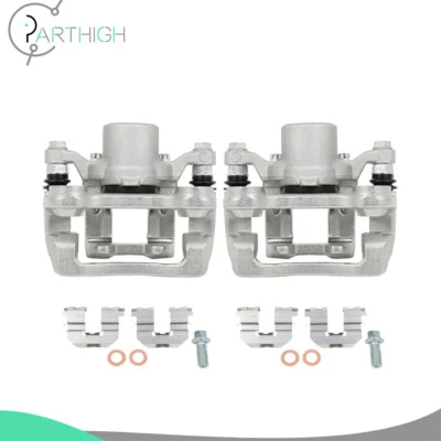 Pair Rear Brake Calipers With Bracket For 2011-2015 Hyundai Sonata Kia Optima Foto 1 de 4