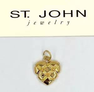 NEW ST. JOHN KNITS Zipper Pull Puller Slider 24K Gold Plated Replacement Signed - Picture 1 of 6