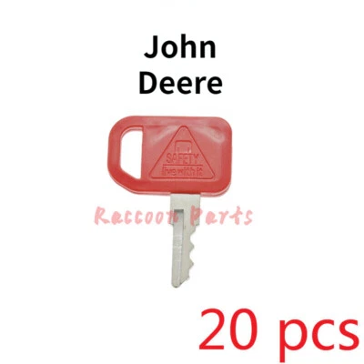 20pcs Fits John Deere JDS Excavator KV13427 T209428 Skid Steer Ignition key - Image 1 of 2