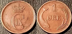 Danemark - Christian IX 1 øre 1894 VBP TTB ! KM#792.2 - Foto 1 di 1