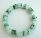 Bracelet perle certifié vert naturel type A cercle sculpté en jadéite