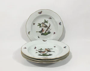 4x Herend Rothschild Vogel runde tiefe Teller Suppe Pasta Schalen 25,5 cm - Bild 1 von 10