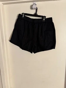 Women NWT "Madewell" black running shorts. Size Med. Reg. 39.50 - Picture 1 of 2
