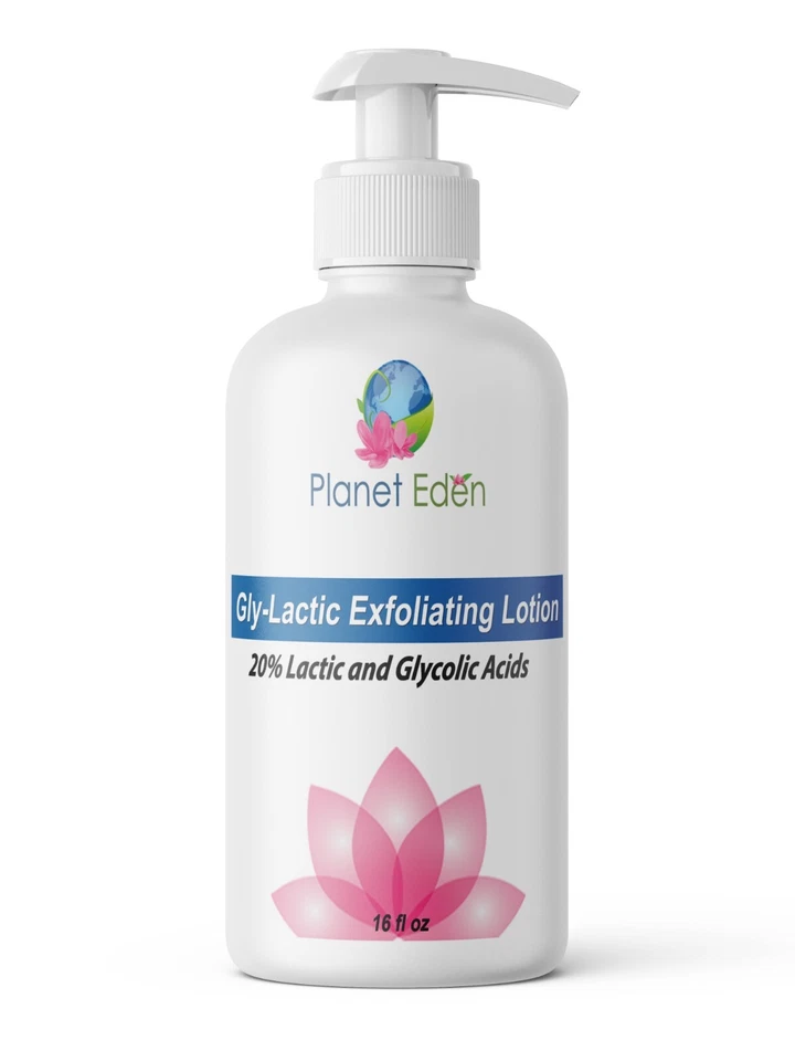 Loción exfoliante Planet Eden 20 % glicólica y láctica glicólica botella de 16 OZ Foto 1 de 4