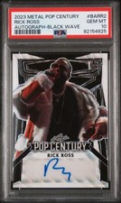 2023 LEAF POP CENTURY RICK ROSS BLACK WAVE PRIZM AUTO #3/7 PSA 10 GEM MINT POP 1