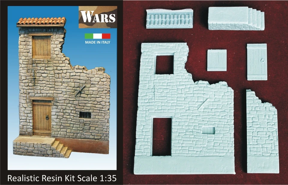 WARS 22-35 Casa di pietra in rovina kit diorama WW2 Stonehouse in ruins 1:35 - Immagine 1 di 1