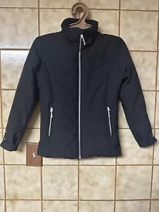 Descente Junior Ladies Black Ski Shell Jacket Coat Gorpcore Black Sz 130/US 10 - Picture 1 of 16