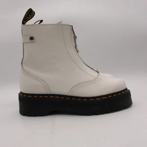 Dr. Martens Jetta Damengröße 10 Reißverschluss Sendal Leder weiß Plateau Stiefel - Bild 1 von 10