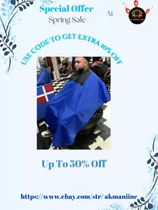 Hair Cutting Cape Pro Salon Hairdressing Hairdreser Gown Barber Cloth Apron B-12 - Picture 1 of 2
