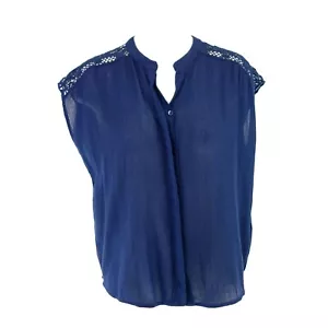 PEPE Jeans Bluse Damen Shirt Tunika Oberteil Größe M 38 Blau Viskose Np 59 Neu - Bild 1 von 9