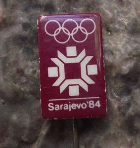 1984 Sarajevo Winter Olympic Games Yugoslavia Olympic Official Logo Pin Badge - Picture 1 of 2
