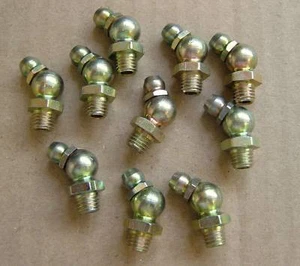 Grease Nipple Fitting 1/4 X28 UNF SAE-LT 45˚ Angle (10) - UK Made - Post Free - Picture 1 of 1