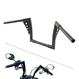 Motorrad 10" Rise Ape Hanger Lenker Schwarz für Harley Sportster Softail Dyna - Picture 1 of 9