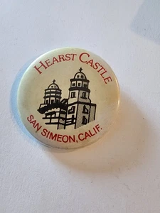 Hurst Castle Pinback Button Souvenir Pin San Simeon California CA Vintage - Picture 1 of 3