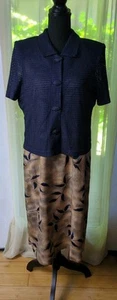 VTG Miss Dorby 2 Piece Sleeveless Maxi Dress With ShortSleeve Jacket Women's 14 - Picture 1 of 14