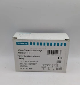 Relé de sobretensión Siemens 5TT3 408 3/N AC 400/230V / AC1 250V 4A - Imagen 1 de 6