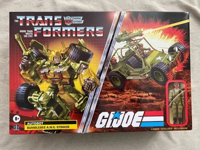 Transformers X G.I. Joe Bumblebee A.W.E. Striker with Stalker Hasbro CAJA ABIERTA Foto 1 de 3