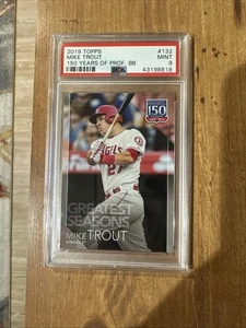 2019 Topps #150-132 Mike Trout 150 anni di baseball professionale Psa 9 - Foto 1 di 1
