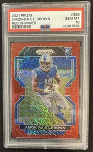 Panini Prizm Amon-Ra St 2021 marrón rojo brillo Prizm RC #35/35 Lions #358 - Imagen 1 de 2