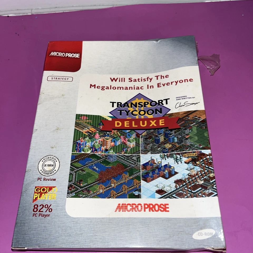 Transport Tycoon Deluxe PC CD-ROM Big Box 1995 rare hasbro new partially sealed  - Image 1 of 4