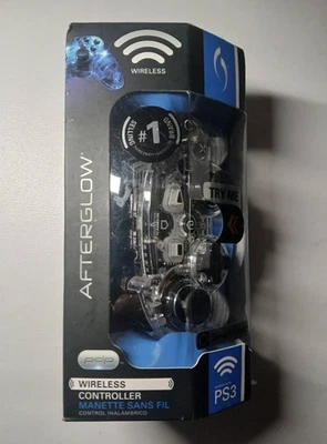 NEW PDP Afterglow Wireless Controller PS3 SmartTrack Blue Light - Image 1 of 2
