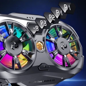 Szeroka kompatybilność Chłodnica telefonu komórkowego ze światłami RGB i inteligentnym sterowaniem - Zdjęcie 1 z 12
