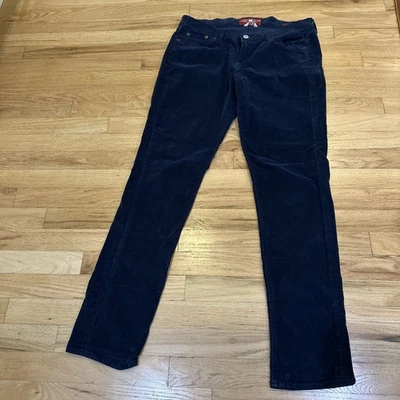 Lucky Brand Zoe узкие вельветовые брюки женский размер 10/30 темно-синий EUC - Изображение 1 из 4