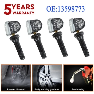 Kit TPMS sensor de presión de neumáticos 4 piezas 433 MHz para Chevrolet Camaro 2016-2020 NUEVO Foto 1 de 4