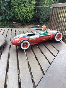 Vintage Tinplate Large Champion Racer Modern Toys Japan, FOR SPARES or REPAIRS - Bild 1 von 24