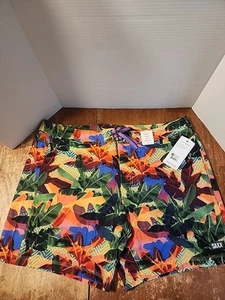 $80 Saxx Men's Betawave Boardie 17” Shorts Pouch, Luminous Foilage Tropical , 40 - Picture 1 of 8