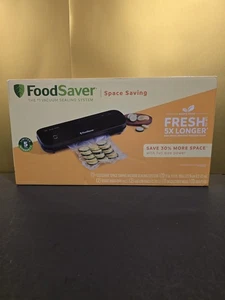FoodSaver Space-Saving Vacuum Sealer with Bags and Roll Black - Picture 1 of 12