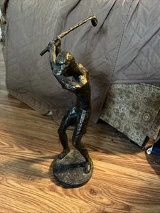 Perfect Swing Golf Golfing Golfer Sport Sculpture Figurine Statue Art - Picture 1 of 7