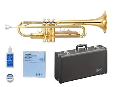 YAMAHA YTR-2330 Trumpet Standard Gold Bb Case with mouthpiece, oil grease cloth - Image 1 of 4