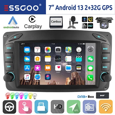 Für Mercedes C/CLK/G Klasse W203 W209 Vito Autoradio Carplay DAB+ Android 13 GPS - Bild 1 von 4