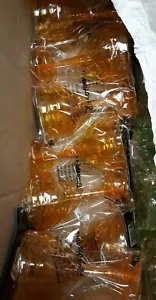 Lot Of 7-(3 Ea) Orange Plastic Champagne Glasses. 5 Oz. New/Factory Sealed - Picture 1 of 3