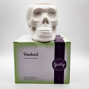 Scentsy Bonehead Skull Premium Wax Warmer Countertop Halloween Retired 30187 - Picture 1 of 10
