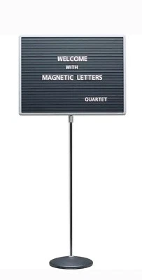 Quartet  Adjustable Single Pedestal Letter Board, 24" x 18", Magnetic, Alumi - Image 1 of 2