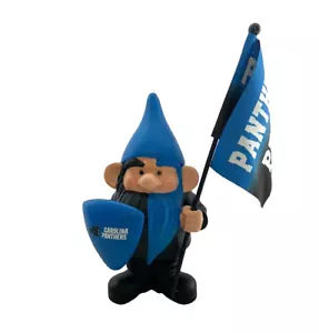 Carolina Panthers 9in Rubber Gnome w/ Flag - Picture 1 of 15