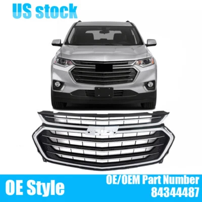 84344487 For 2018-2021 Chevrolet Traverse Chrome Front Bumper Grille Mesh Grill - Image 1 of 4
