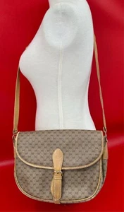 Gucci Vintage Micro GG Supreme Monogram Shoulder Cross Body Leather Canvas Bag - Bild 1 von 20