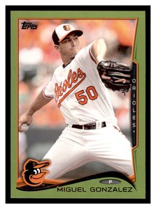 2014 Topps Green #434 MIGUEL GONZALEZ Baltimore Orioles ~B2U