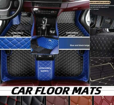 For Pontiac Car Floor Mats PU Leather Auto Liners All Weather Waterproof Custom Foto 1 de 4