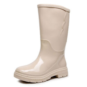 Womens Rubber Boot Slip Resistant Rain Boots Breathable Wide-Calf Ladies