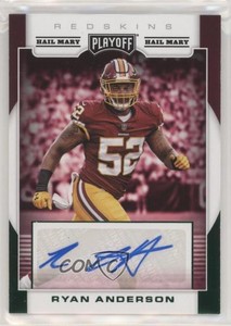 2017 Panini Playoff Signatures Hail Mary Ryan Anderson #RS-RY Rookie Auto RC