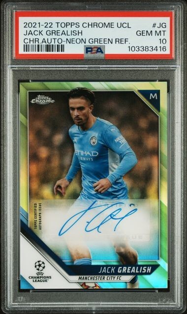 22-23 Topps GREALISH 直筆サイン PSA10 デュアル鑑定