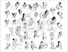 THE MANY FACES OF CRUELLA DE VIL CONCEPT SKETCH BY MARC DAVIS  - VINTAGE REPRINT