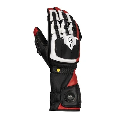 Guantes de motocicleta Knox Handroid MK5 armadura de mano roja verano bicicleta carreras deportes Foto 1 de 4