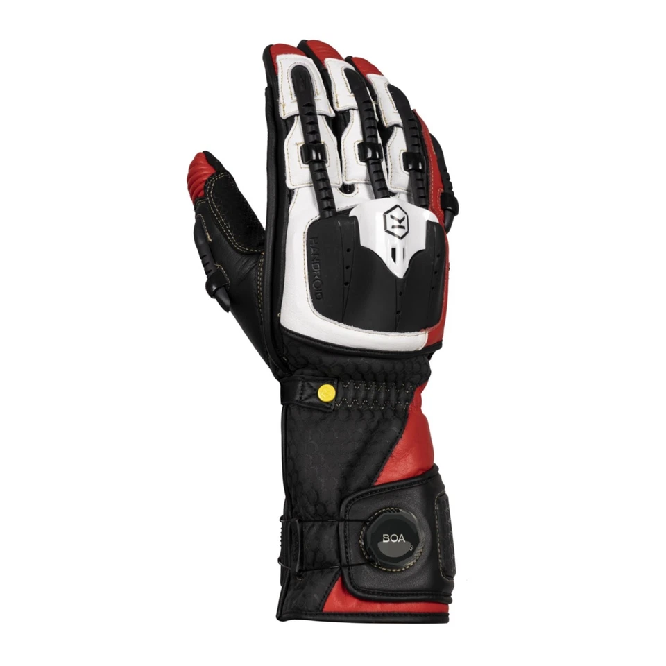 Guantes de motocicleta Knox Handroid MK5 armadura de mano roja verano bicicleta de carreras deportes Foto 1 de 4