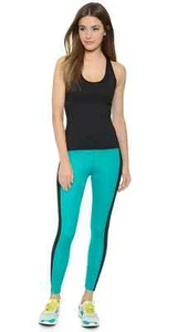 Koral Activewear Dynamic Duo Leggings Sz XS Aqua Black - Picture 1 of 7