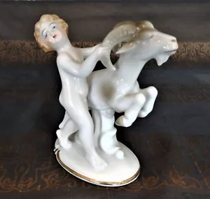 ERPHILA Porzellanfigur "Junge mit Geißbock" - Bild 1 von 5